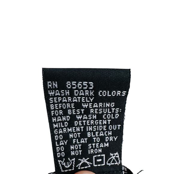 Beliza Y2K Mesh Sheer Embellished Floral Purple Pink Tie Dye Top Size L - Picture 5 of 6